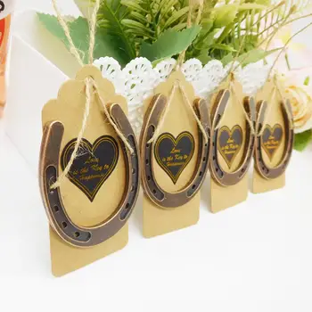 

10PCS DIY Wedding Decorations Good Lucky Horseshoe Metal Pendant Wedding Souvenirs For Rustic Birthday Party Decorations