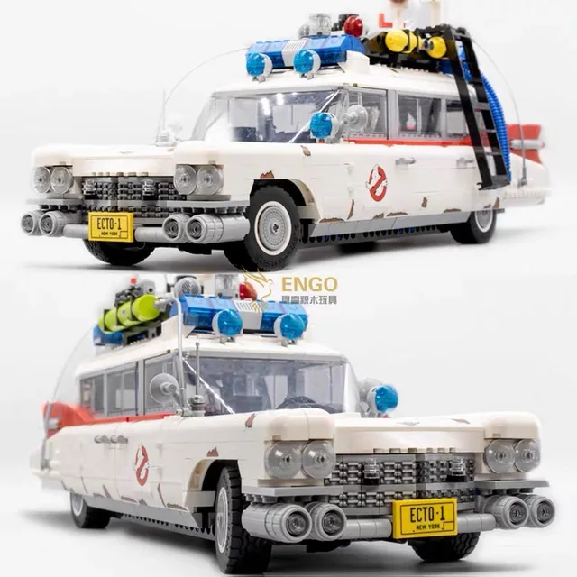 In Stock 2552pcs Ghostbusters Ecto 1 Car 4695PCS Movies 16001 Firehouse Building Blocks Brick Toys Christmas