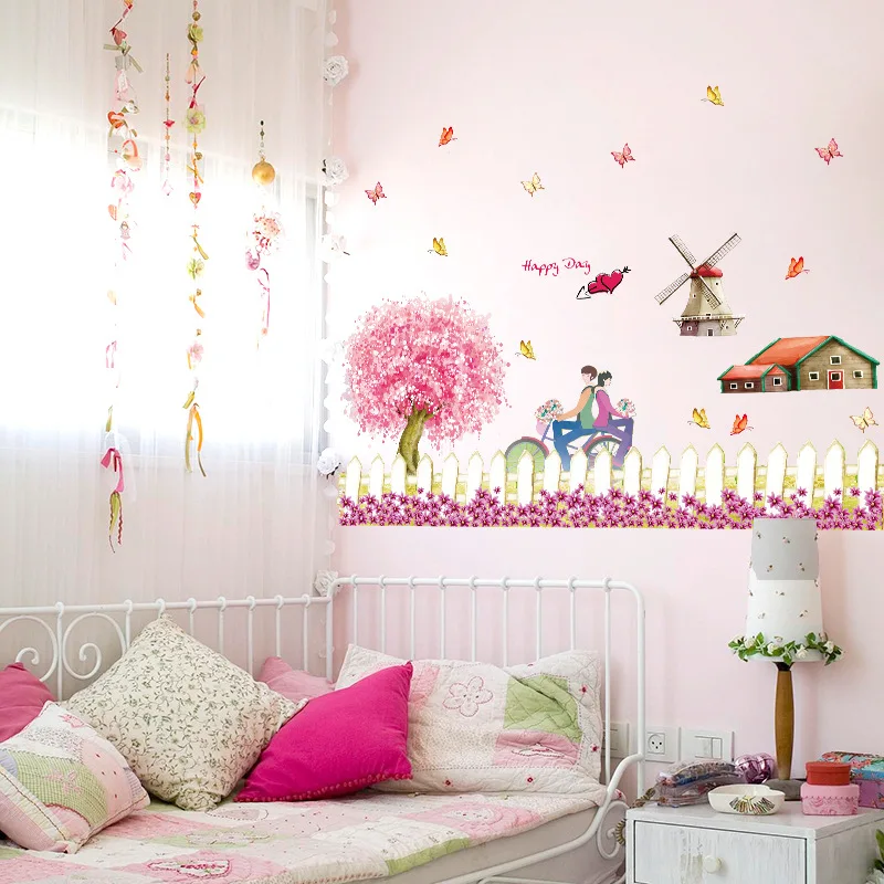 Любовь один chzl гостиная задний план наклейки на стену декоративные Стикеры для спальни теплые креативные пары наклейки SK9008