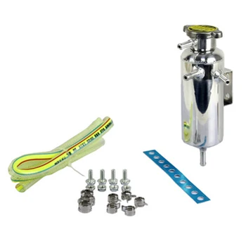 

Universal Car Engine Radiator Cooling Water Aluminum Catch Can Coolant Tank Bottle Reservoir
