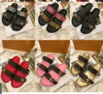 

2018 spring summer sandals women fashion designer shoes men genuine leather with box dust bag Free Shipping.