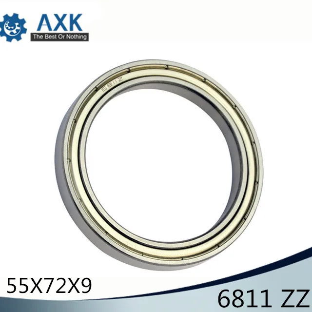 6811ZZ Bearing ABEC-1 (4PCS) 55x72x9 mm Metric Thin Section 6811 ZZ Ball Bearings 6811Z 61811ZZ
