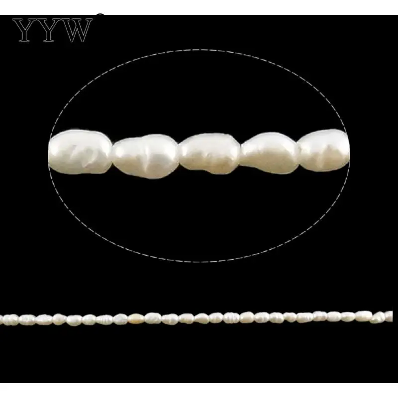 

2-3mm Cultured Rice Freshwater Natural Pearl Bead Chain Trim For Necklace Bracelets DIY Party Jewelry Findings Craft Accessories