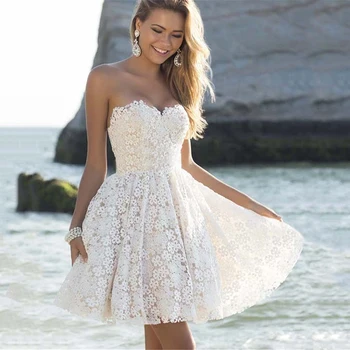 

Summer Sexy Off Shoulder White Dress Women 2019 Lace Mini Dresses Female Solid V-neck Dress Ladies Elegant Vestido Femme