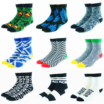 

9 Pairs Happy Leaves Men Socks Pack