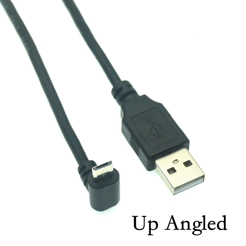 5M 3M 90 도 위 아래 왼쪽 오른쪽 각도 USB 마이크로 USB 수-USB 수 데이터 고속 충전 커넥터, 짧은 케이블 코드 25CM-5M