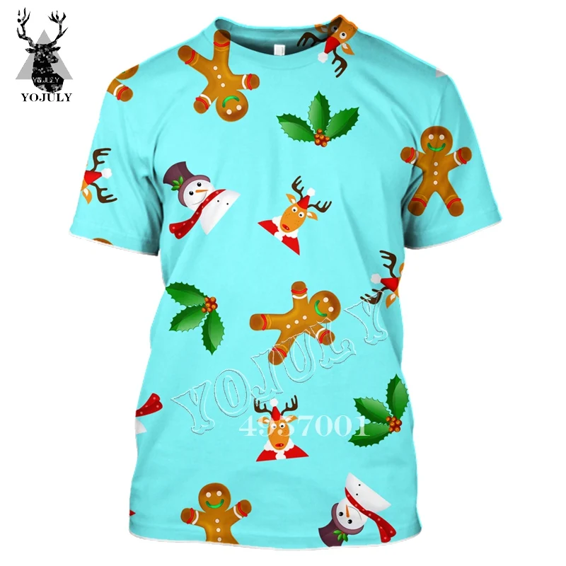 

YOJULY Child Baby Casual t shirts Christmas snowman 3D Print T-shirt Unisex Tops/Sweatshirt/zip hoodie Hooded Drop Shipping Y411