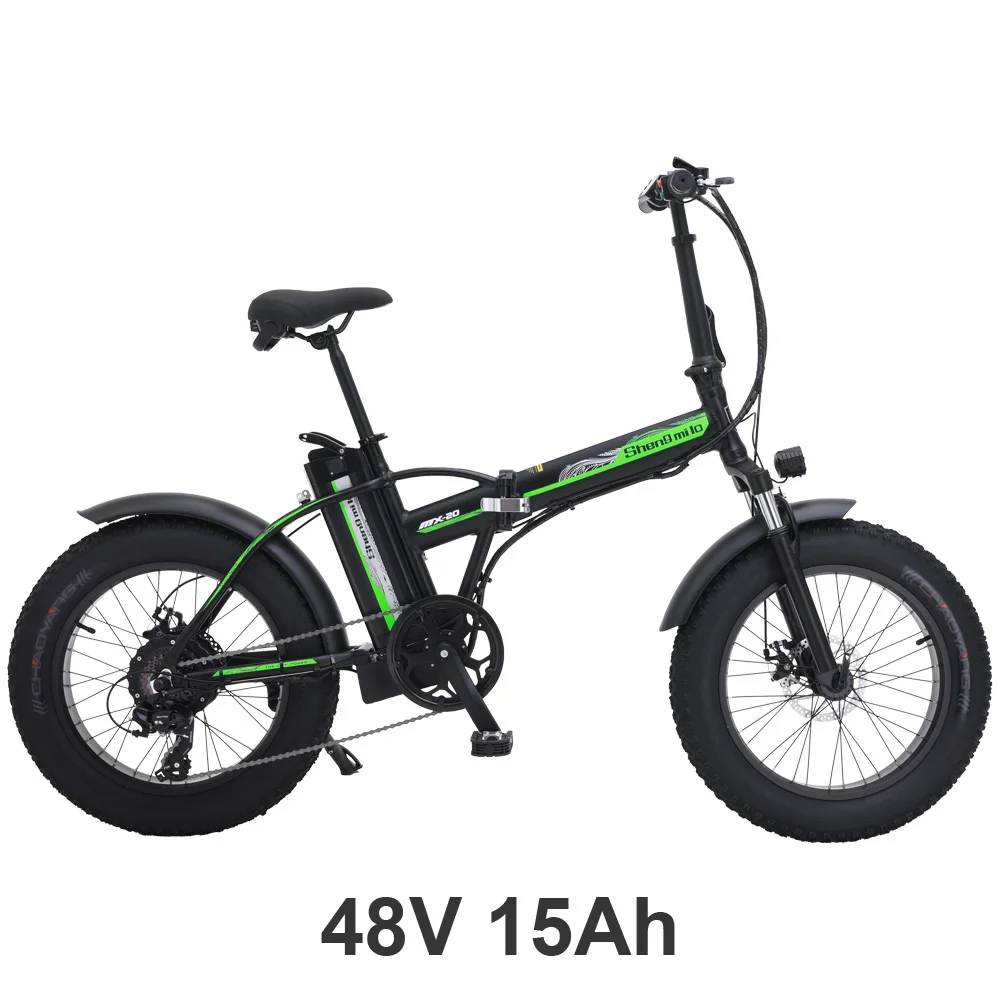 MX20 20 дюймовый Электрический Снежный велосипед, 4,0 Fat Tire, 48V 15Ah мощный литиевый аккумулятор, Педальный вспомогательный велосипед, горный велосипед - Цвет: Black