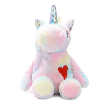 

Baby Girl Unicorn Fur Backpack Cute Children Zipper Schoolbag Mini Kid Toy Doll Backpack For Kidergarten New Plush Bag