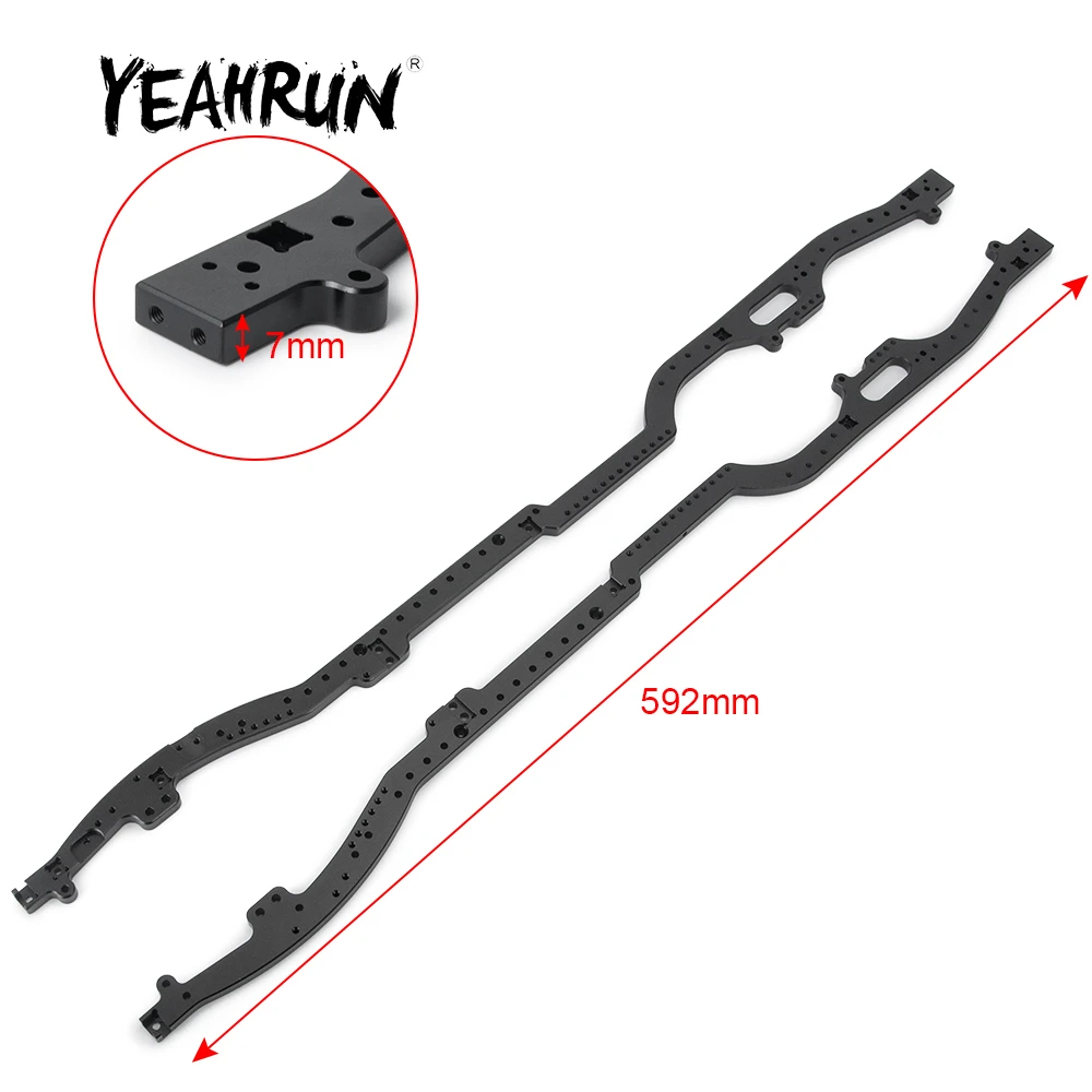 Yeahrun 1pair Steel 6x6 Chassis Frame 
