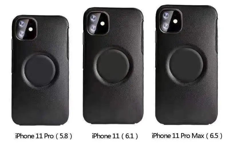 Мягкий силиконовый захват держатель чехол для Apple Iphone 11 Pro 11pro Max роскошный кронштейн Стенд чехол - Цвет: black