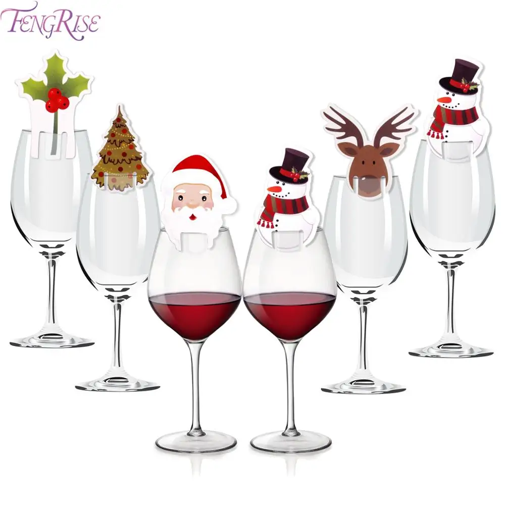 FENGRISE Санта-Клаус бутылки вина карты Счастливого Рождества украшения для дома рождественские украшения Navid новогодний декор
