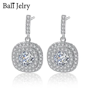 

Bali Jelry Luxury Charm Earrings 925 Silver Jewelry Zircon Gemstone Drop Earring for Women Wedding Engagement Party Accessories