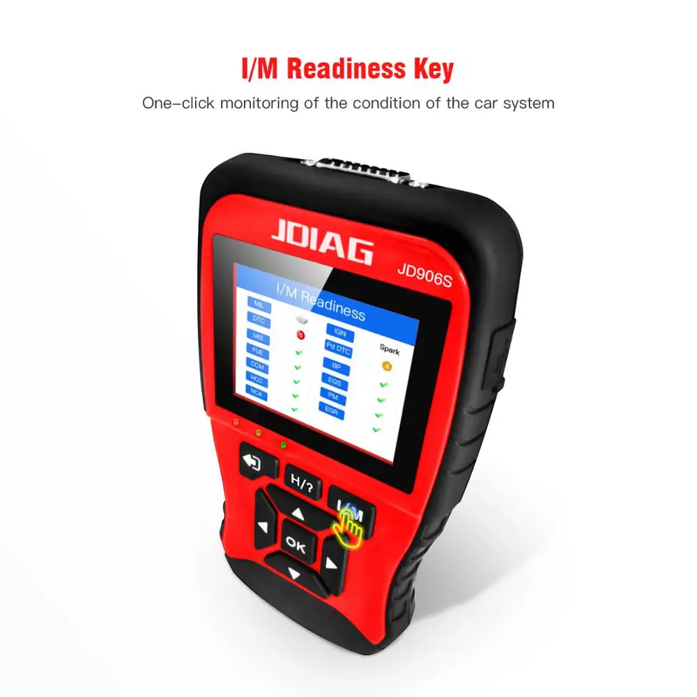 Koop JDiag JD906S Super NIEUWE Scan Tool OBD2 Scanner volledige motor modus diagnostic tool O2 sensor mode6 mode8 code reader