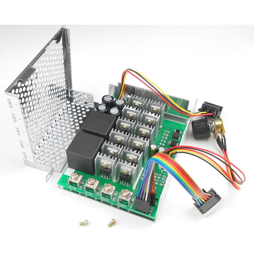 12V 24V 36V 55V 100A 15KHZ DC щеточный двигатель двухсторонний регулятор скорости с переключателем потенциометра 270 градусов, 0- Регулируемый