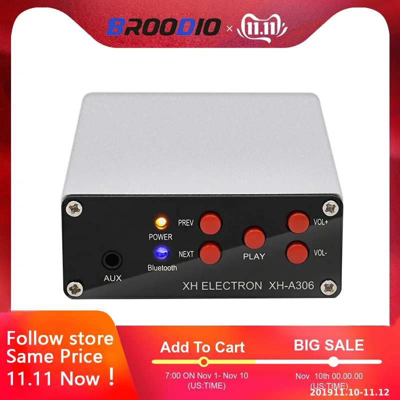 

Bluetooth 5.0 Digital Power Audio Amplifier TPA3116D2 Bluetooth Stereo Amplifier Dual Channel 50W*2 Class D Amp For Home Theater