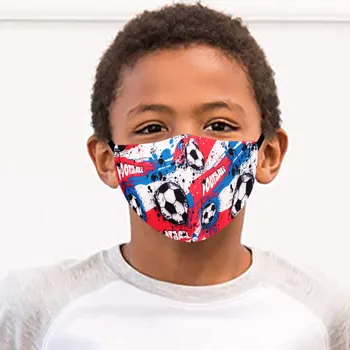

Unisex Children Kids Mask Washable Breathable Cotton Mouth Mask Colorful Print Adjustable Earloop Face Mask Masque Tissu Enfant