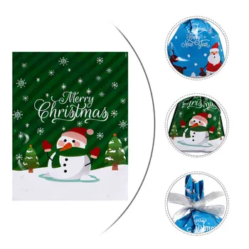 

20Pcs Xmas Candy Bag Gift Pouch Drawstring Bag Gift Wrapping Bags with Ribbon