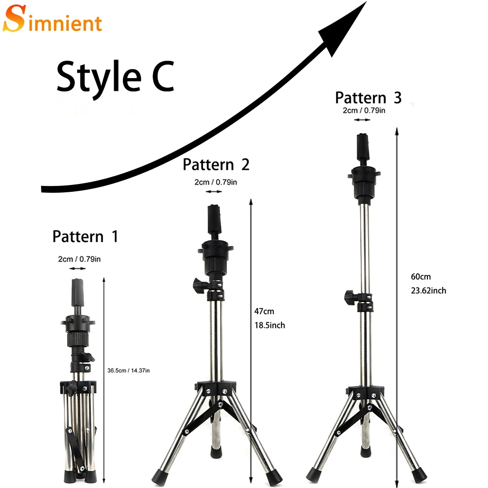 Simnient Adjustable Tripod Stand Holder Mannequin Head Tripod Hairdressing Training Head Holder Top Selling Hair Wig Stands Tool Simnient Adjustable Tripod Stand Holder Mannequin Head Tripod Hairdressing Training Head Holder Top Selling Hair Wig Stands Tool