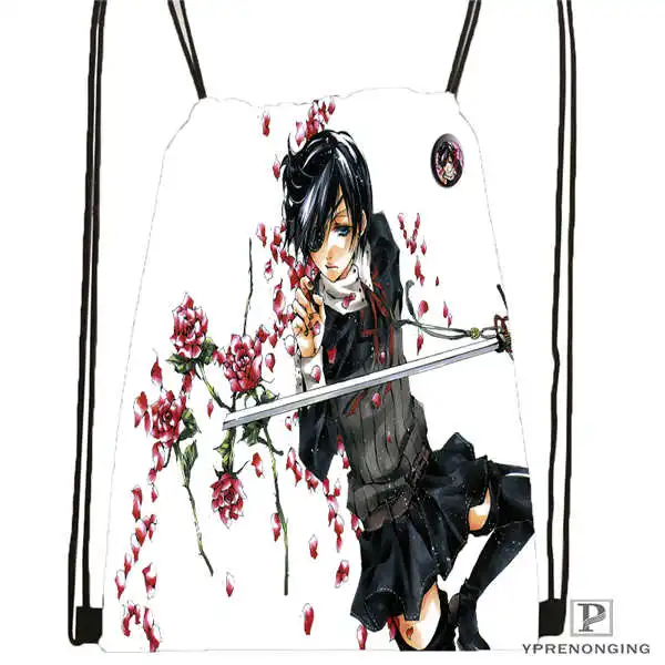 Custom Ciel. Phantomhive. full.@ 02 походная сумка на шнурке милый рюкзак для детей(черная спинка) 31x40 см#180611-01-07 - Цвет: Drawstring Backpack
