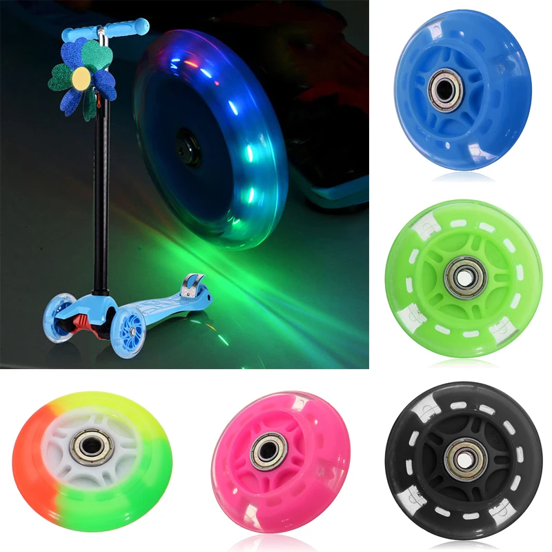 

1pc Kid Scooter Wheel Flash Wheel Mute Wheels For Micro Scooter Night Flashing Light Kid Car Toy Wheel Scooters Accessories