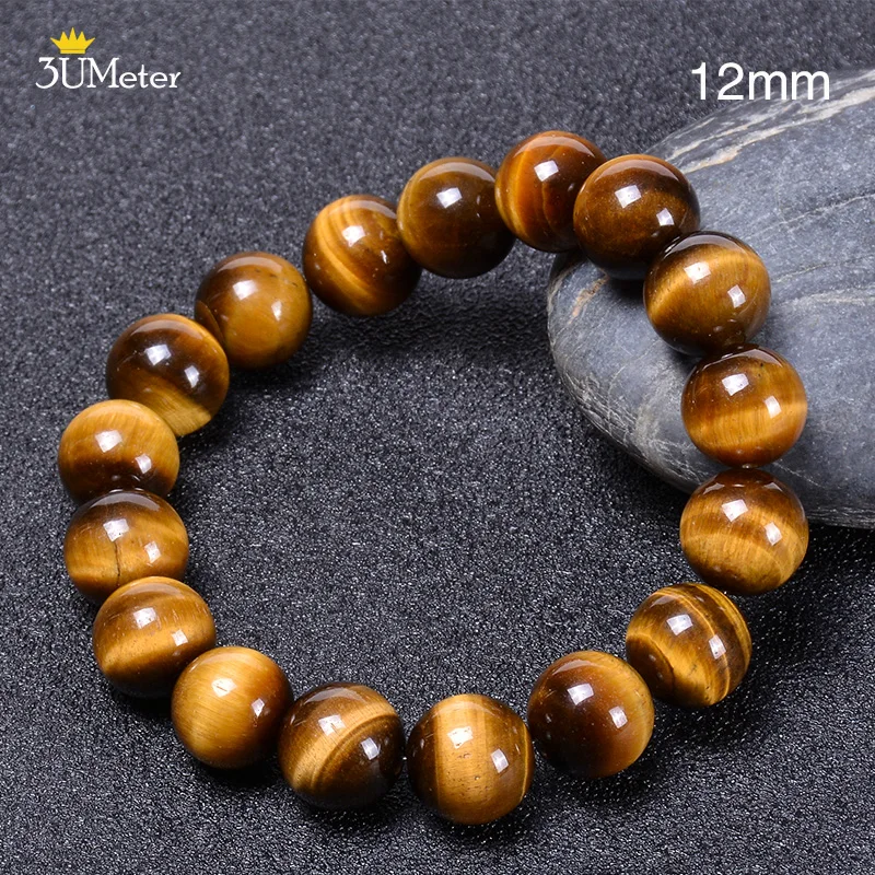 Tiger eye Bracelet Мода натуральный камень бусины браслет для мужчин тигровый глаз камень браслеты ручной работы Исцеление йогой энергии браслет с Буддой для мужских ювелирных изделий - Окраска металла: Tiger eye Bracelet