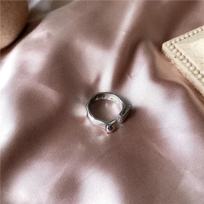 HUANZHI имитация кристалла прозрачный геометрический неправильный складной серебряный металлический плетеное кольцо для мужчин, женщин, девочек вечерние ювелирные изделия в стиле панк - Цвет основного камня: C