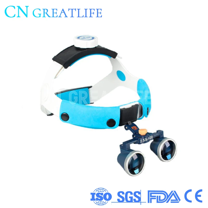 

Medical Dental Headlamp 2.5x 3.5x Dental Magnifying Glasses Loupe Surgical Headlamp Headlight Surgical Loupes 2.5x Dental Loupes