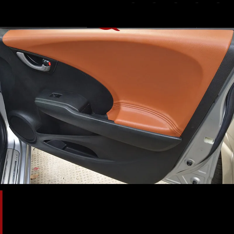 Защитная внутренняя дверная панель подлокотник украшенная Накладка для Honda Fit 2008 09 10 2011 CAB018