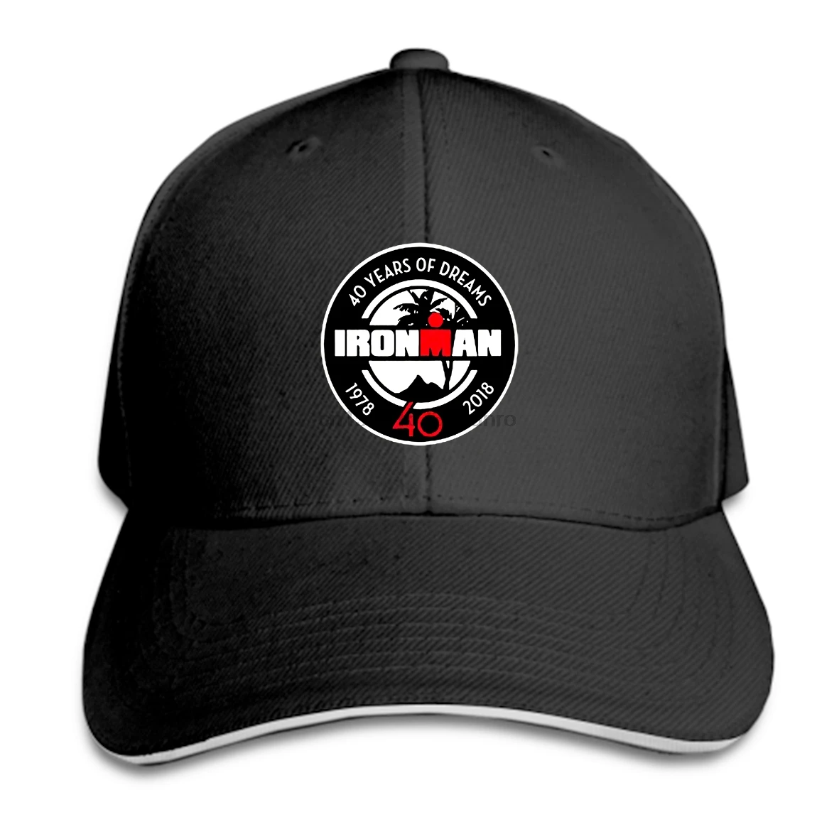 

Summer Ironman 40 Years of Dreams Triathlon Men's Black Baseball cap hat