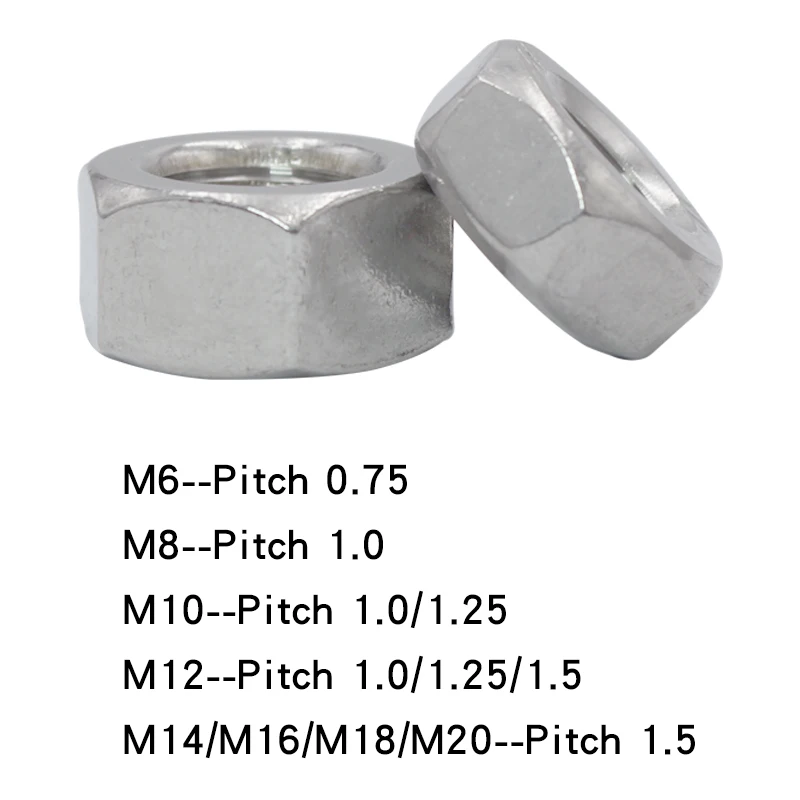 Naruto Ps4 Set Dadi Esagonali Filettati Passo Fine In Acciaio Inox A2 - Misure M8, M10, M12, M14, M16, M18, M20 Set Dadi Esagonali Completi - Foto 3