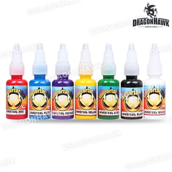 

USA Import Immortal Tattoo Ink Pigment 7-PACK Primary Color Set 0.5oz Bottles Color Supplies
