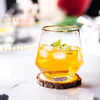 

Set of 2-high quality transparent whiskey glass party club wine glass drinkware cup GLA-1505