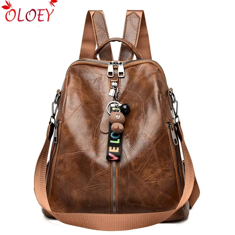 

Brand 2019 high quality PU leather bags for women bag retro woman bag multifunction ladies bags Bolsa Feminina Mochila Mujer