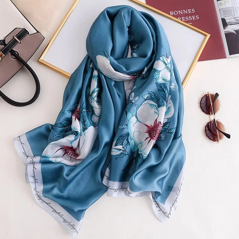 2021 New Style Women Popular Beach Silk Fashion Autumn And Winter Nice Butterfly Scarves Wraps Hijab Lady Muffler Print Shawl |