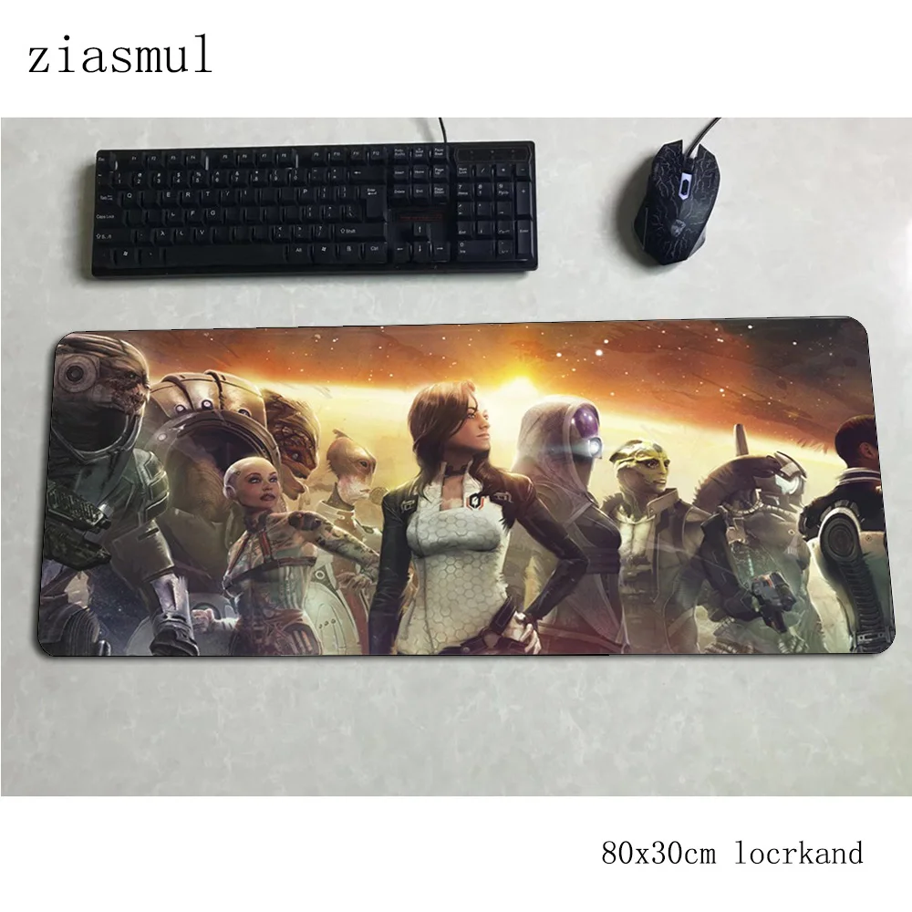 Mass effect padmouse 80x30 см игровой коврик для мыши милый большой коврик для мыши геймерский компьютерный стол 3d коврик notbook mousemat pc