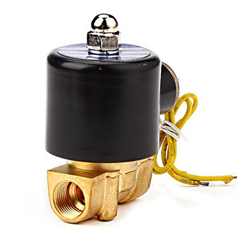 

AC 110V 3/8" Electric Solenoid Valve Gas Water Fuels Air Black
