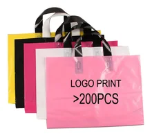 

30*40cm Logo Print promotional with handle Plastic Shopping Bag