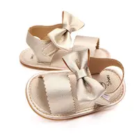 0-18 Months Baby Girls Sandals Big Rosette Baby Girls Shoes Cute Bow Tie Sweet Princess Soft Toddler Shoe Casual Newborn Sandals 3