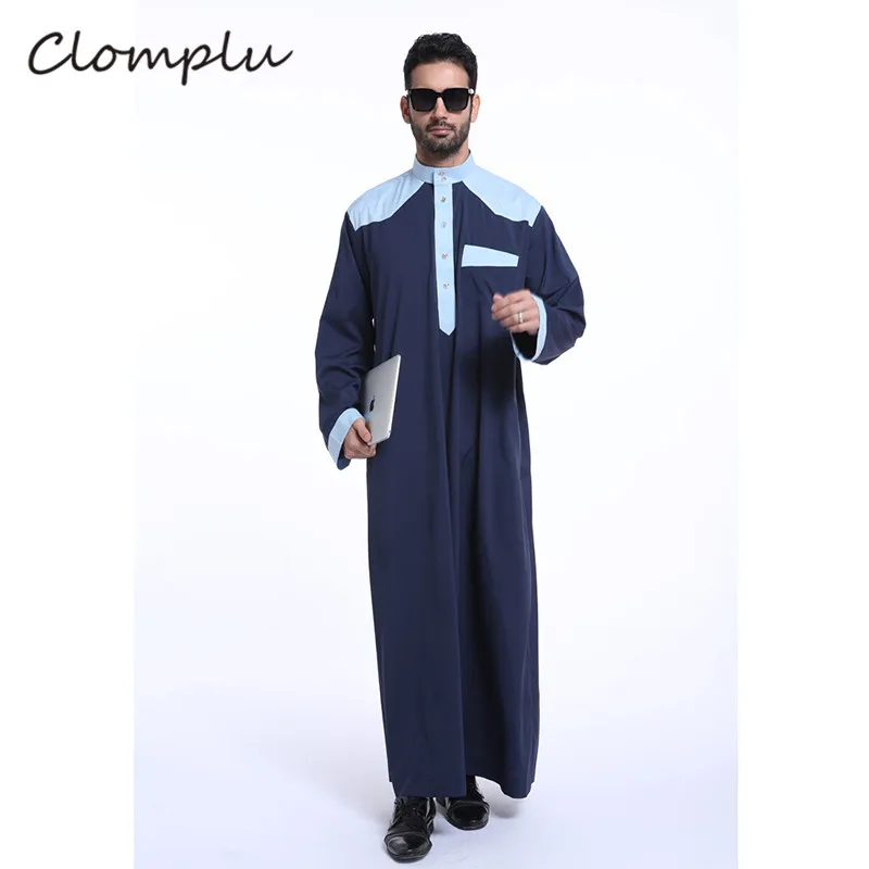 Clomplu abaya jubba tobe мусульманское платье abaya мусульманская одежда для Дубай одежда мусульманская новая разноцветная мусульманская одежда для мужчин