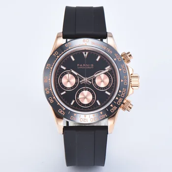 

PARNIS 39mm Sapphire Crystal Japanese quartz movement men's watch Multi-function quartz Chronograph watches clock