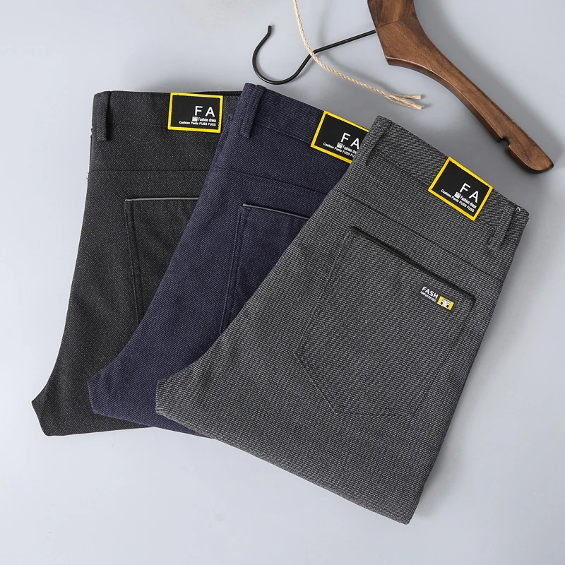 

New style of men's casual pants with body shaping and sanding in autumn 2020