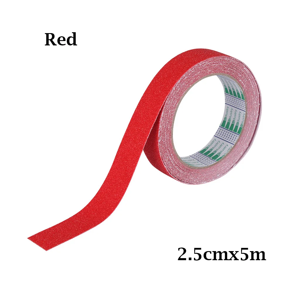 1 рулон 2,5/5 см* 5 м Предупреждение Лента Сильный клей безопасности Тяговая лента PVC пол лестницы противоскользкая липкая бумага безопасности для безопасности и защиты - Цвет: 2.5cmx5m-red