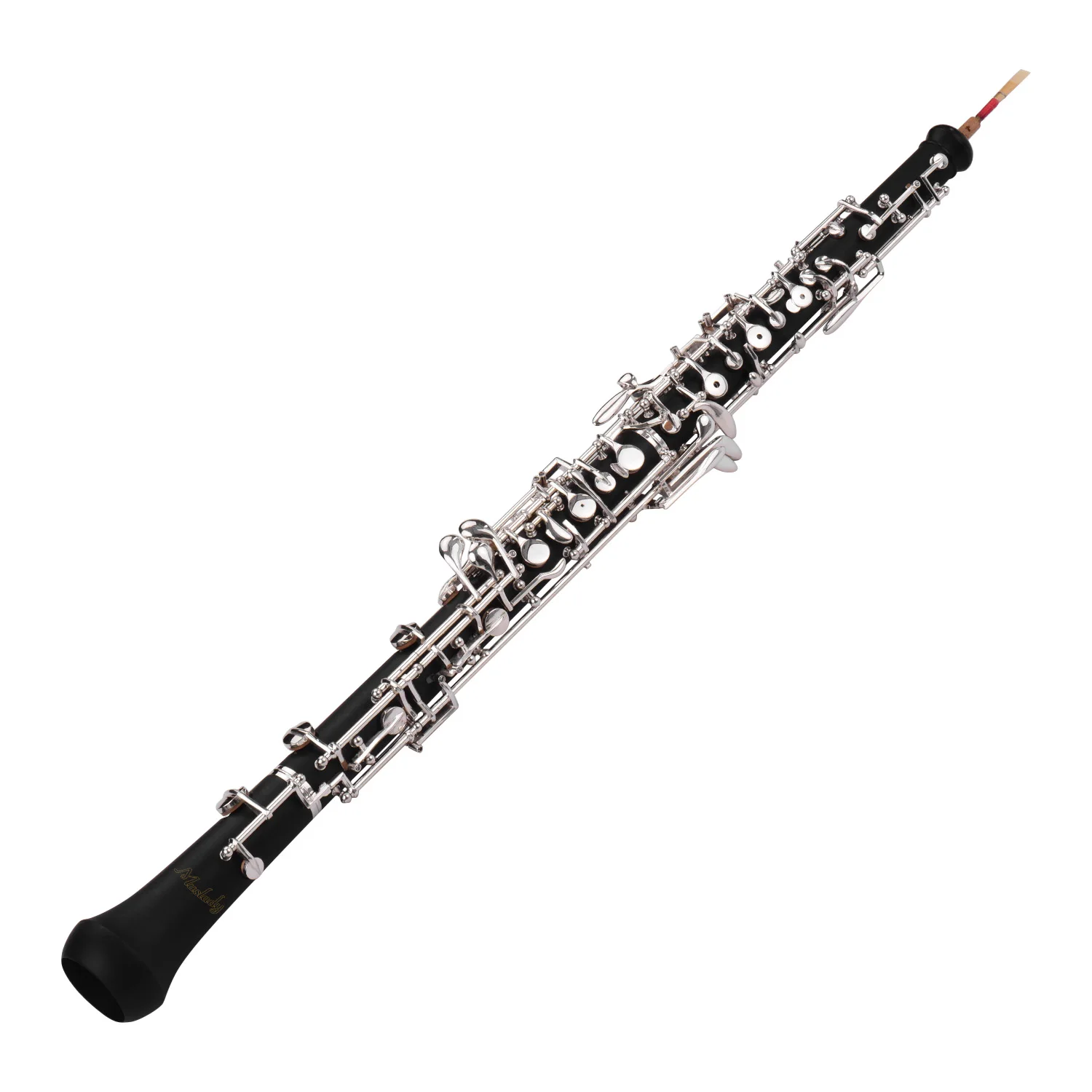 Muslady Профессиональный oboe C Ключ полуавтоматический стиль никелированные ключи деревянный духовой инструмент с гобо Рид перчатки, Чистящая салфетка