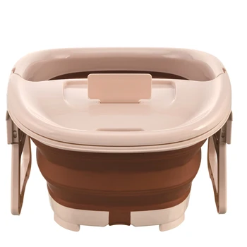 

Foldable Footbath Plain Foaming Massage Bucket Plastic Foot Bath Basin Large Heightening Footbath Fording Barrel