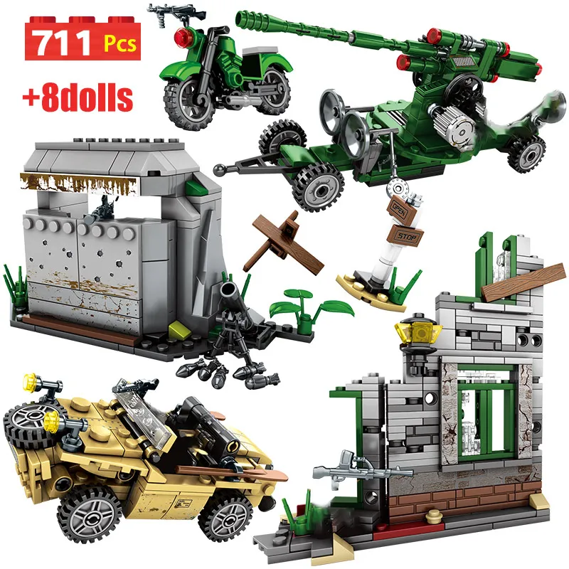 WW2 Technic Chariot модель строительные блоки военные танковые транспортные средства