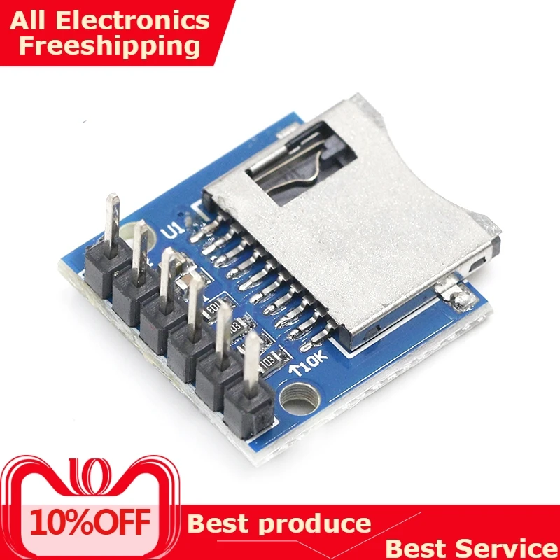 

Micro SD Storage Expansion Board Mini Micro SD TF Card Memory Shield Module With Pins for Arduino ARM AVR