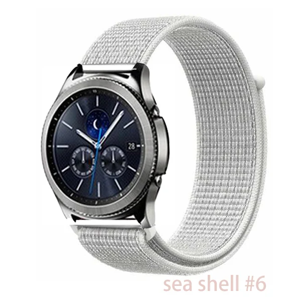 sea shell 6 Gear s3 Frontier ремешок для samsung galaxy watch 46 мм 42 мм S4 active 2 22 мм ремешок для часов amazfit bip/gtr 47 мм huawei watch gt ремешок - Цвет ремешка: sea shell 6