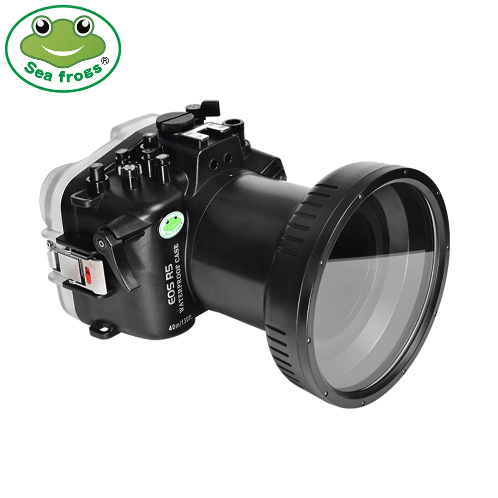 Waterproof Housing Case With Port For Canon Eos R5 Camera Rubber Cover For Scuba Diving