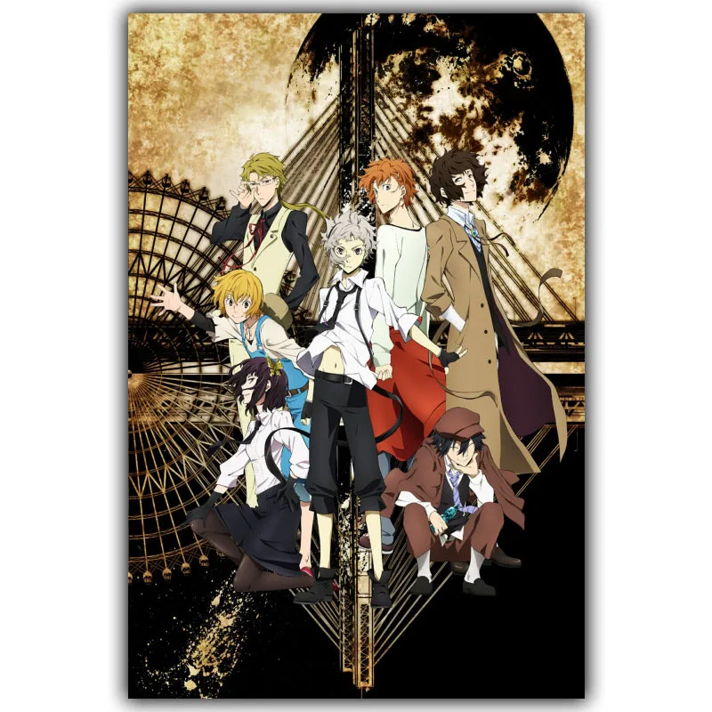 Bungou Stray Dogs Poster Popular Japanese Anime Home Decor Print Canvas  Painting Wall For Home Dormitory Decoration - Painting & Calligraphy -  AliExpress